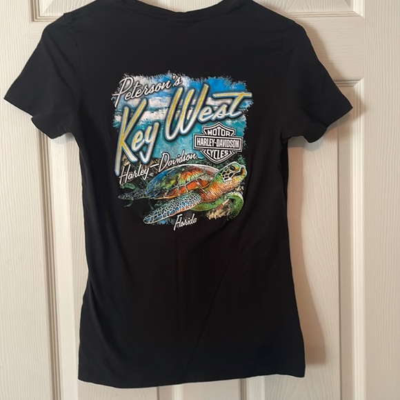 Harley Davidson Key West FL Sz Xs v neck t shirt EUC - Picture 2 of 5